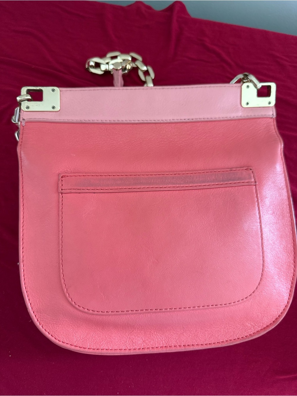 Tory Burch Pink Leather Shoulder Bag with Gold Chain Strap - Picture 6 of 14